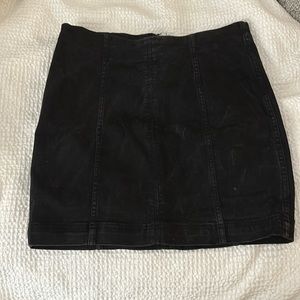 Free people black denim skirt